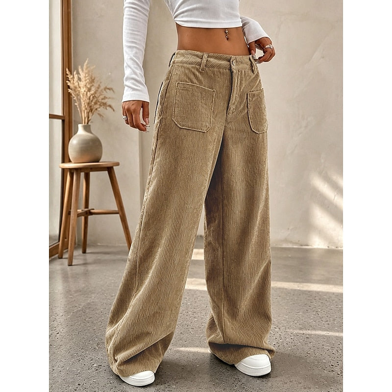 Selene | Hoge Taille Wijde Pantalon