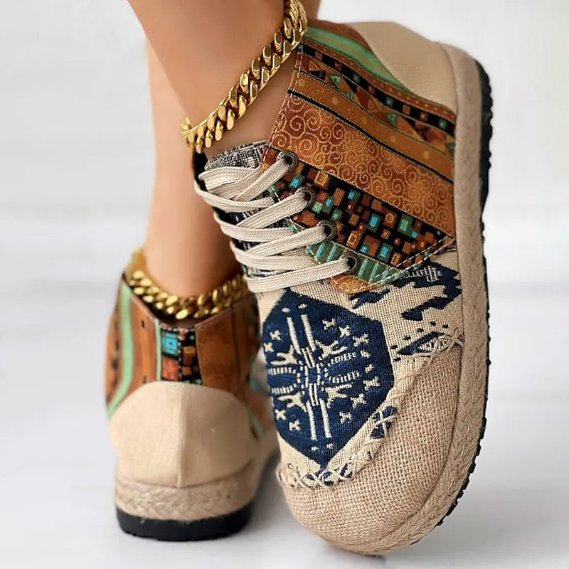 Talia | Boho Patroon Hoge Sneakers