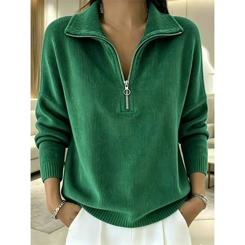 Georgina | Kwart-Zip Col Pullover