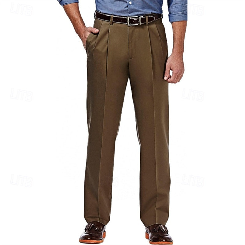 Preston | Plissé Rechte Pantalon