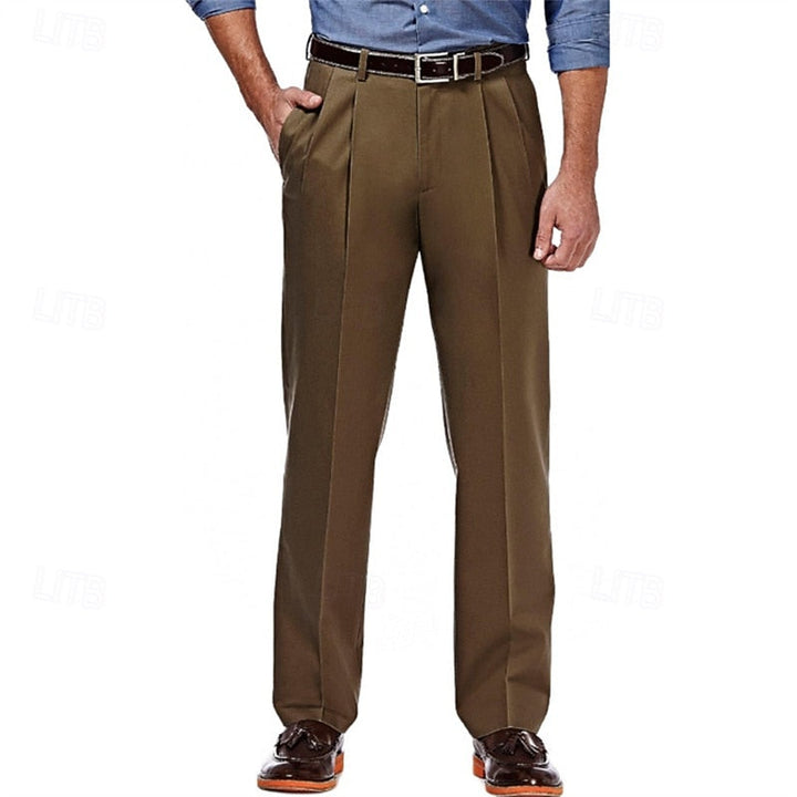 Preston | Plissé Rechte Pantalon