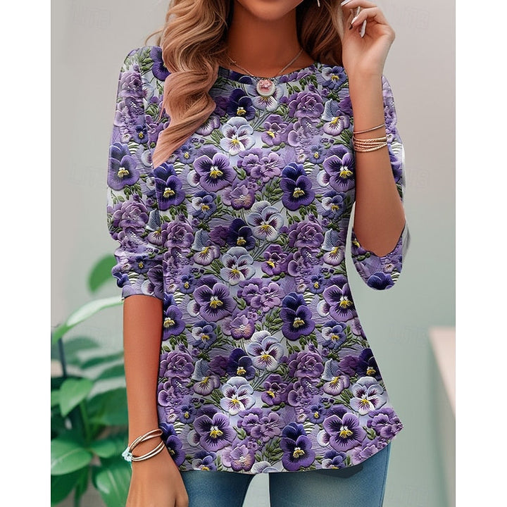 Miriam | Bloemen Lange Mouwen Top