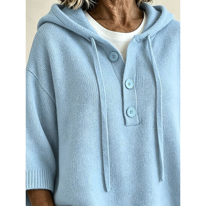 Brooklyn | Ontspannen Gebreide Hoodie Sweater