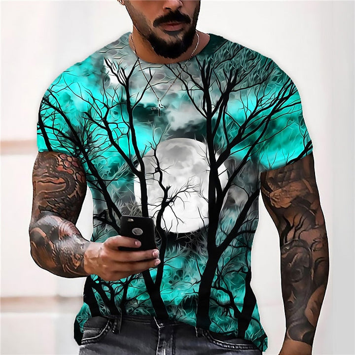 Jonah | Halloween Maan Grafisch Crew Neck T-Shirt