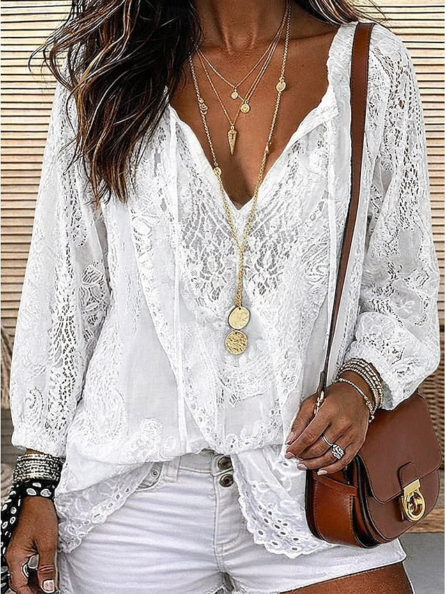 Estelle | Boho Blouse met Kantdetails