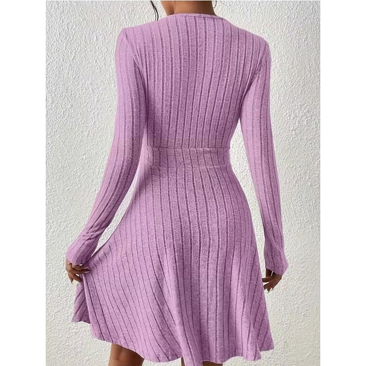 Yvonne | Wrap-Neck A-Lijn Jurk