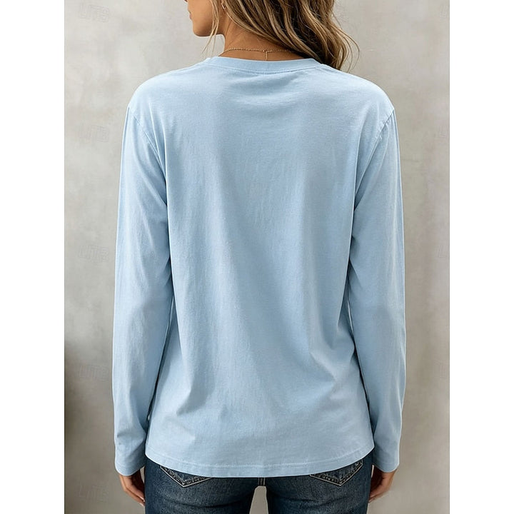 Rachel | Klassieke Lange Mouwen Crew Neck Top