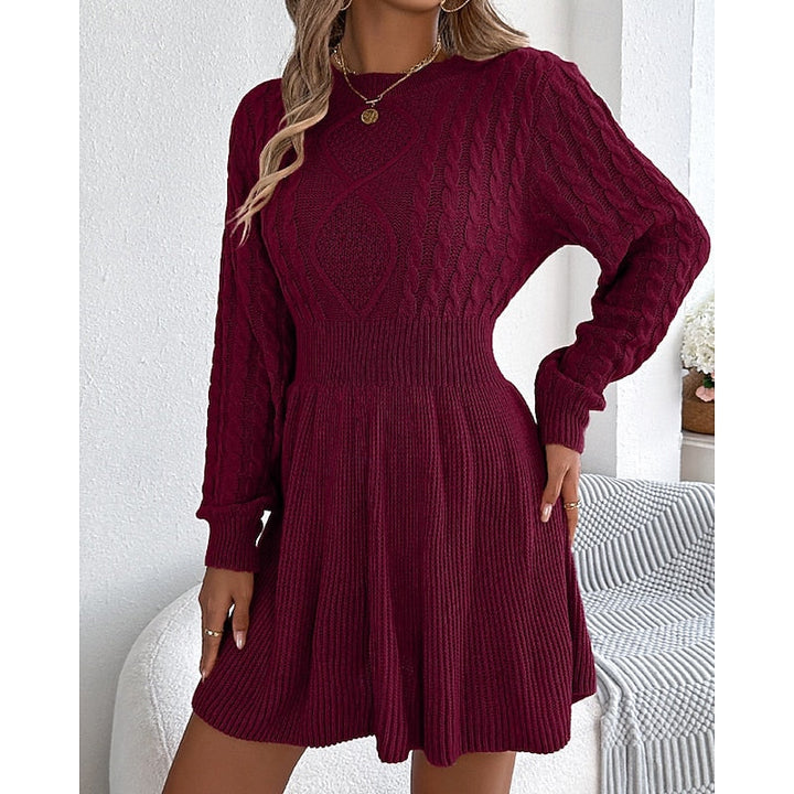 Whitney | Kabelgebreide Trui Jurk