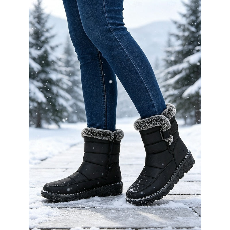 Greta | Gezellige Winter Snowboots met Bontafwerking