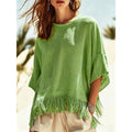 Vera | Relaxed Blouse met Franjezoom