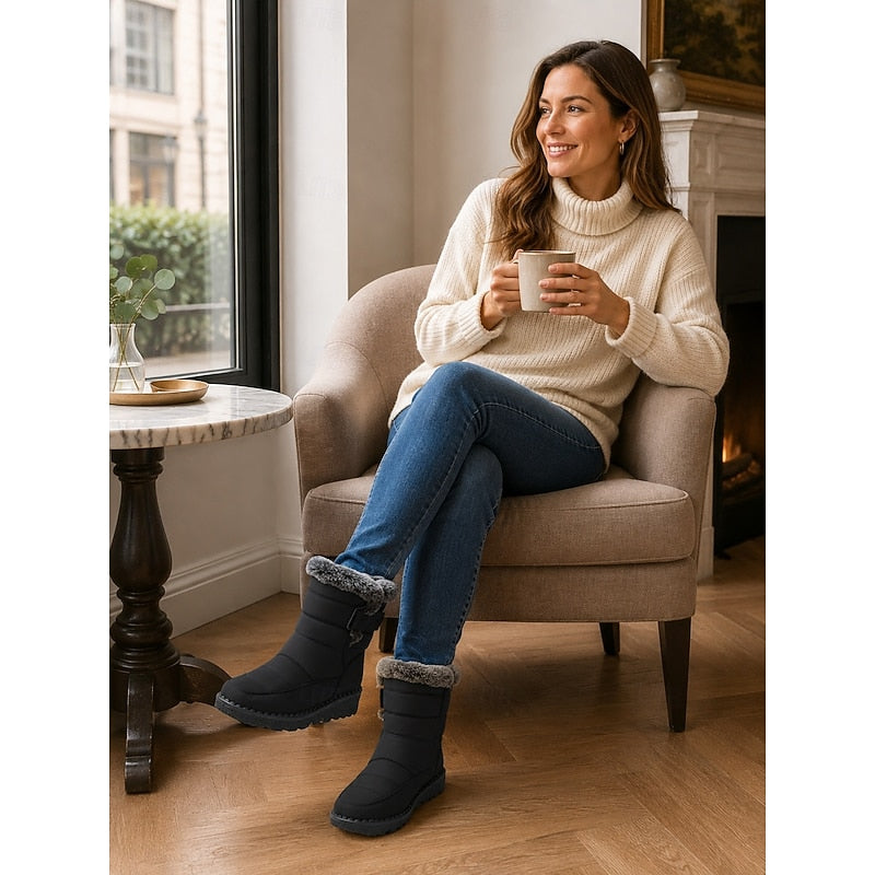 Greta | Gezellige Winter Snowboots met Bontafwerking