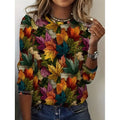 Penelope | Botanische Print Lange Mouwen Top