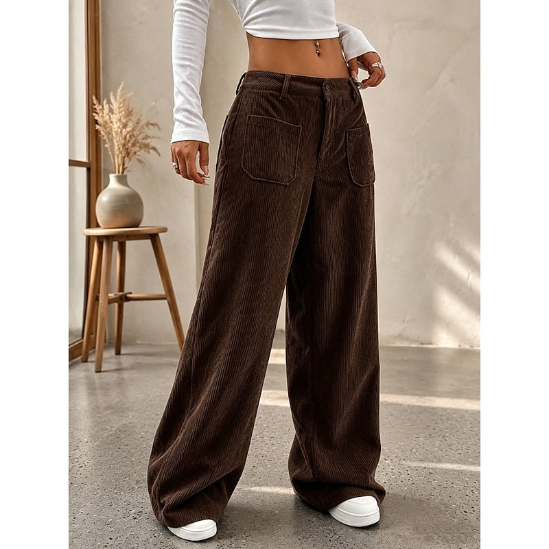 Selene | Hoge Taille Wijde Pantalon