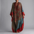 Valerie | Bloesem Batwing Mouw Maxi Jurk
