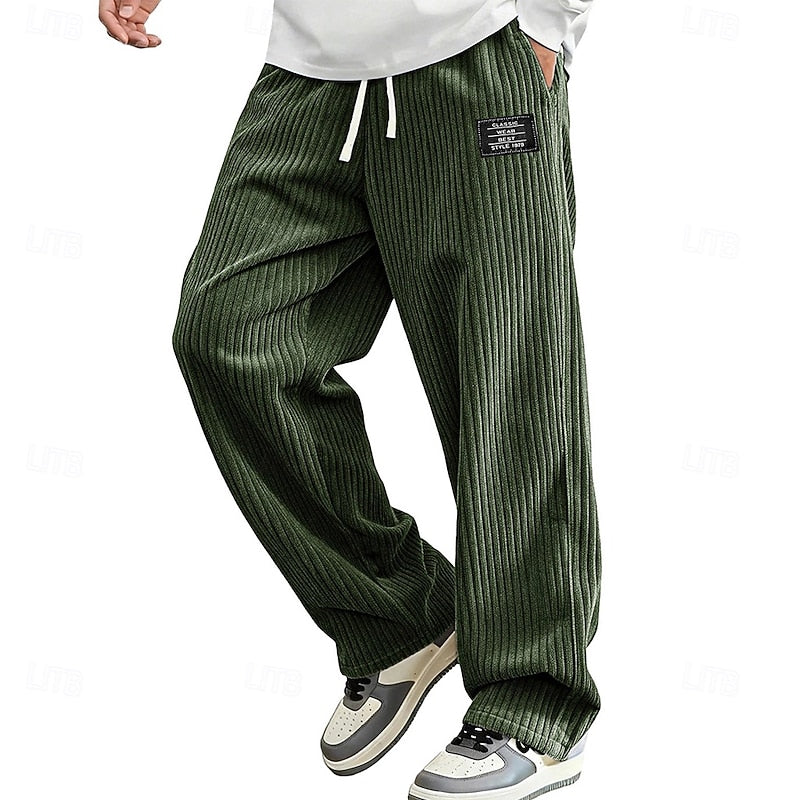 Damian | Ontspannen Geribbelde Comfort Broek