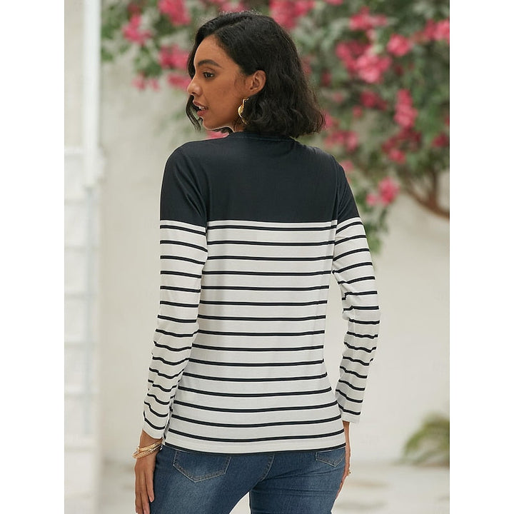 Constance | Gestreepte Lange Mouwen Top