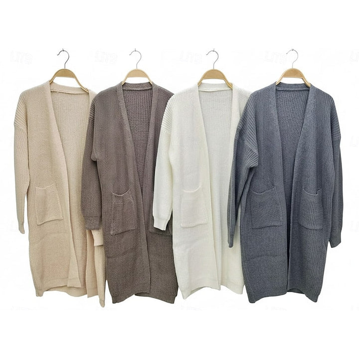 Genevieve | Lange Open-Front Cardigan