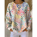 Melody | Sweatshirt met Knop-Halsprint