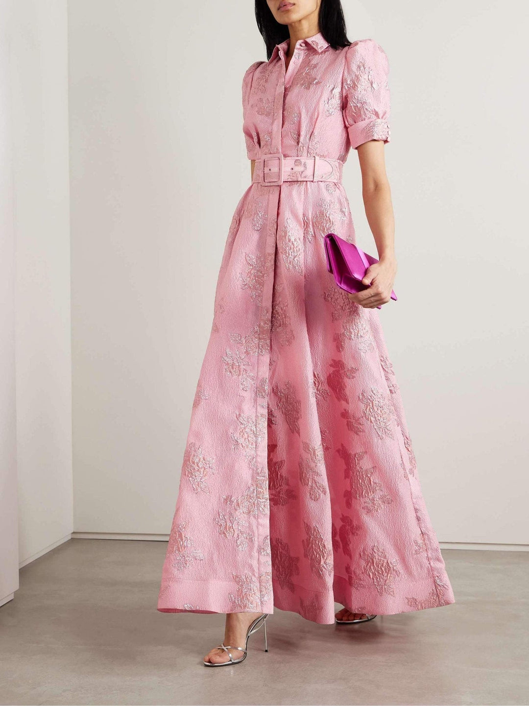 Gladys | Elegante Korte Gepofte Mouwen Jurk