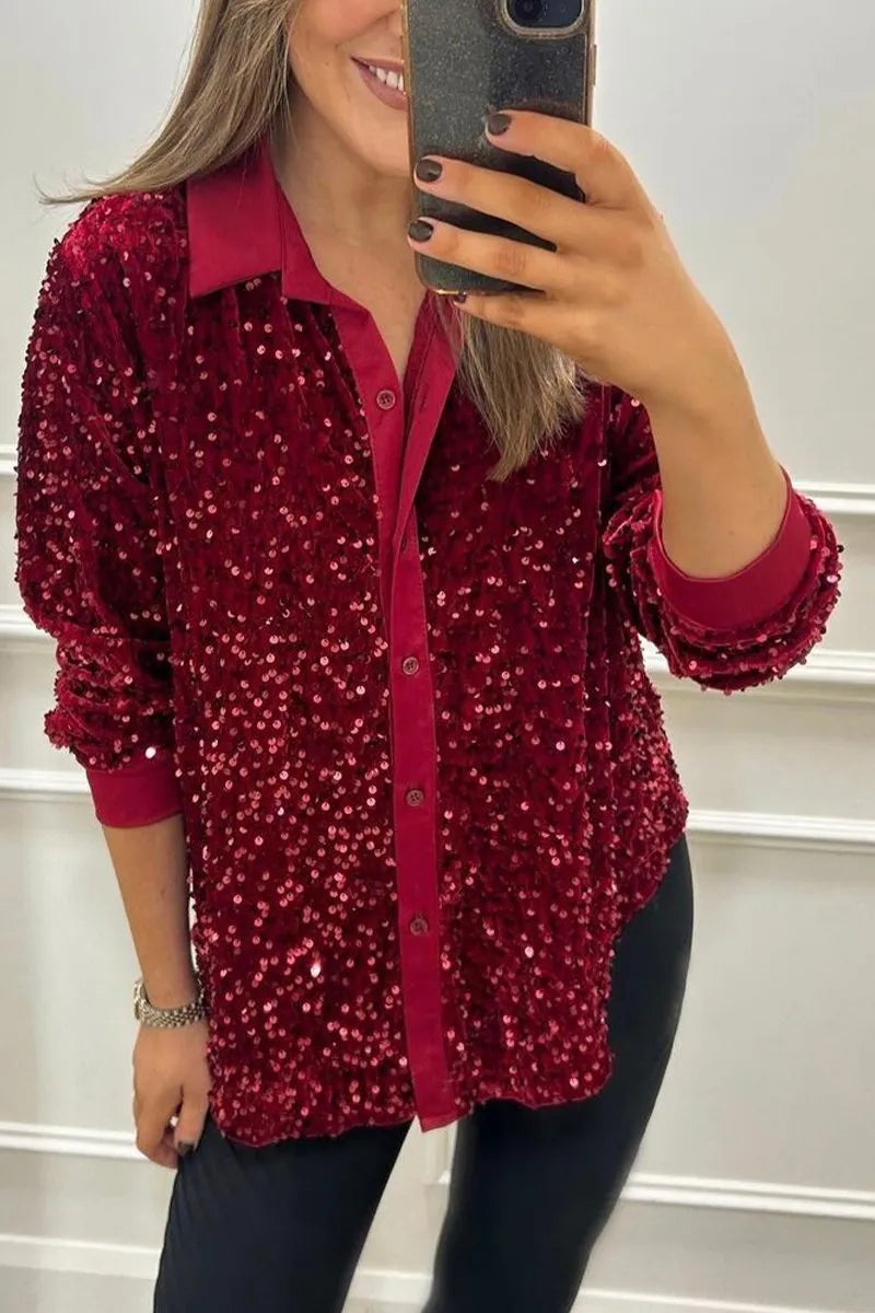 Claudine | Elegante Shimmer Colshirt