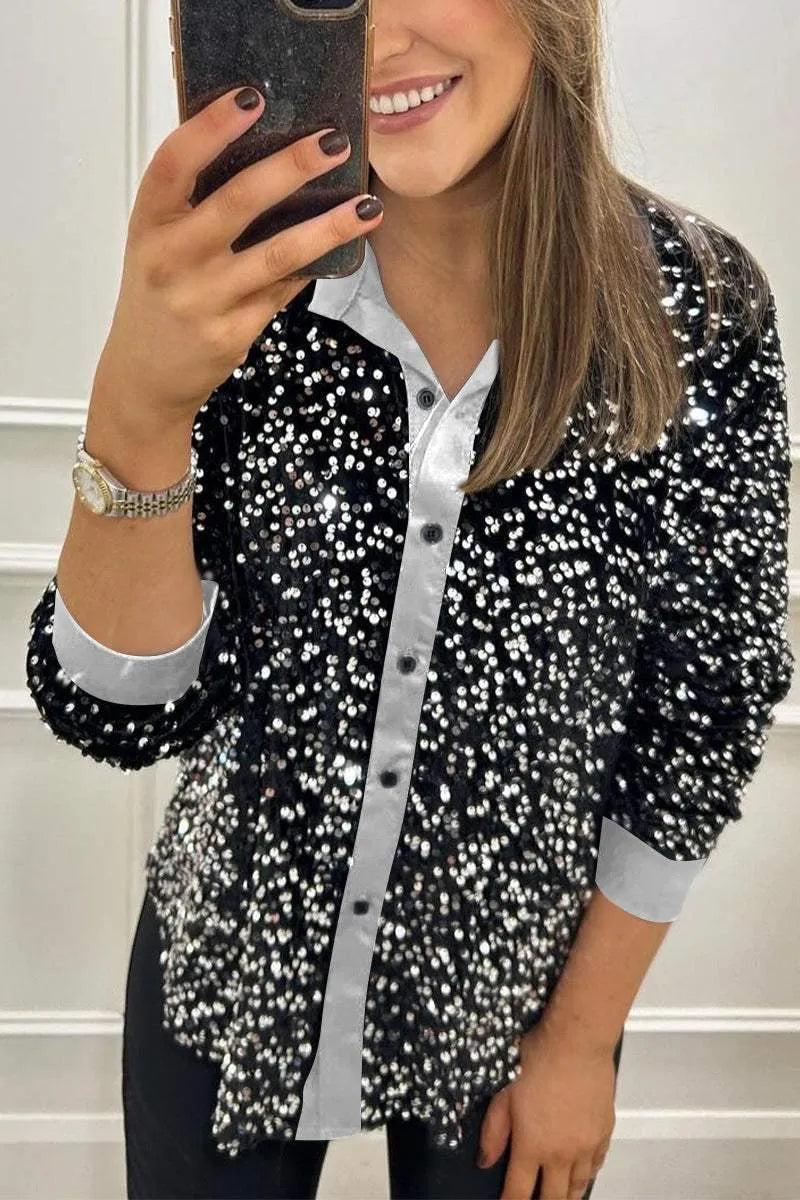 Claudine | Elegante Shimmer Colshirt