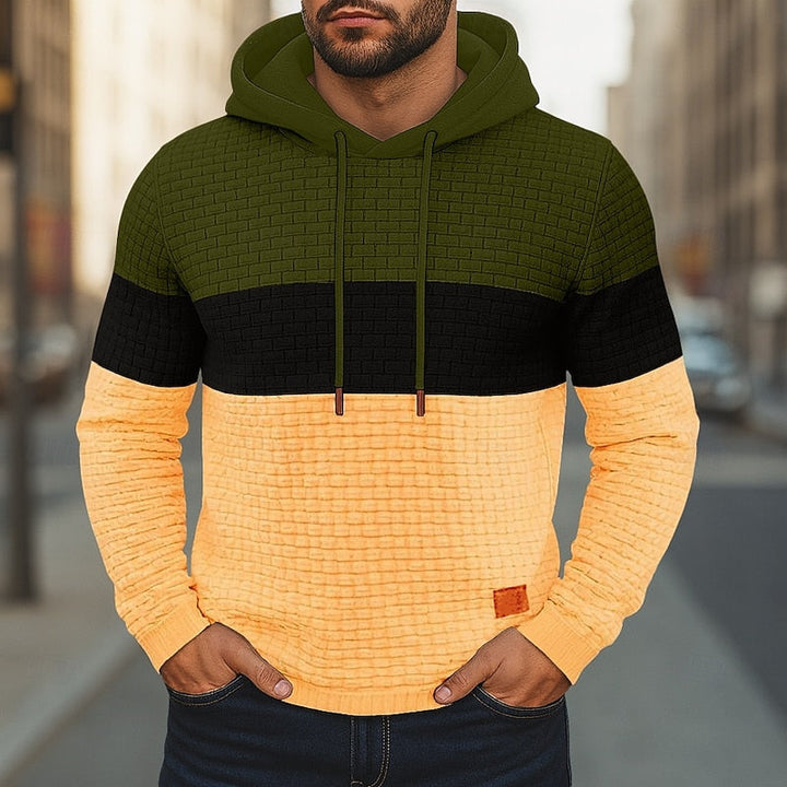 Hollis | Kleurblok Textured Hoodie