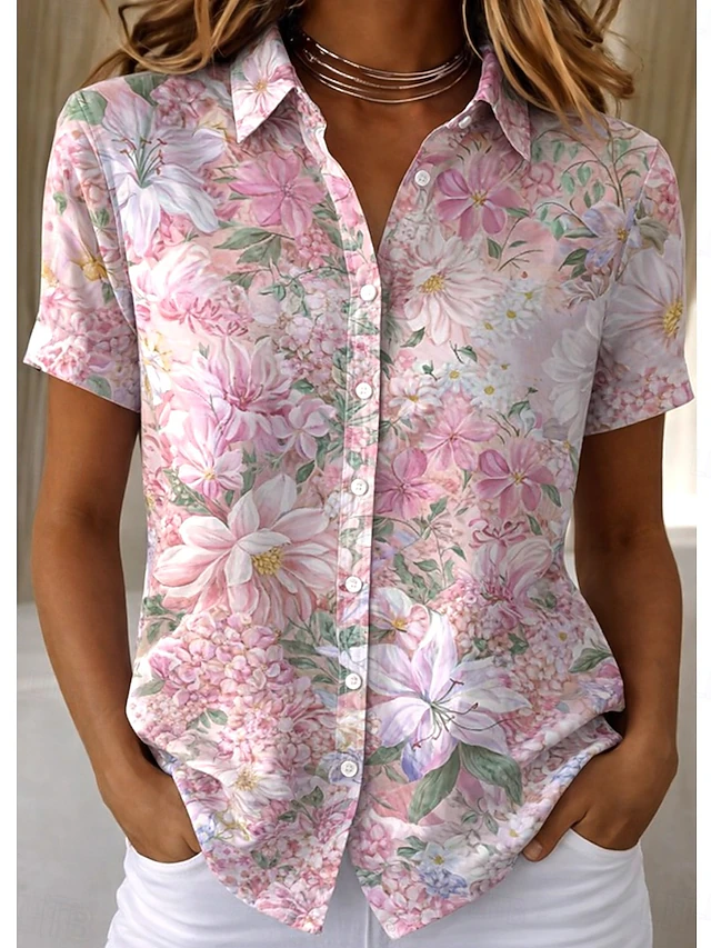 Marguerite | Bloes Korte Mouwen Shirt