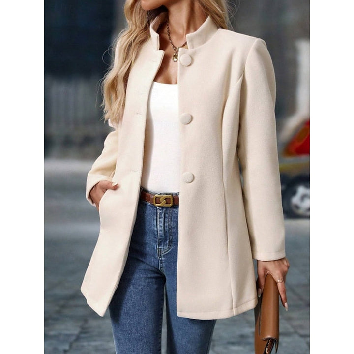 Fiona | Elegante Staande Kraag Jas