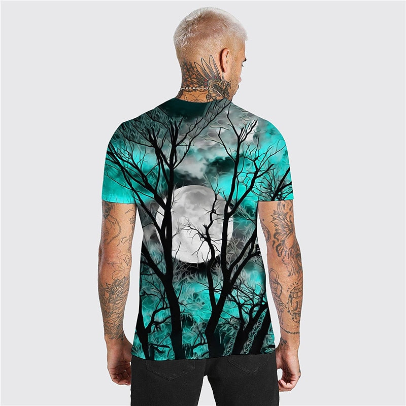 Jonah | Halloween Maan Grafisch Crew Neck T-Shirt
