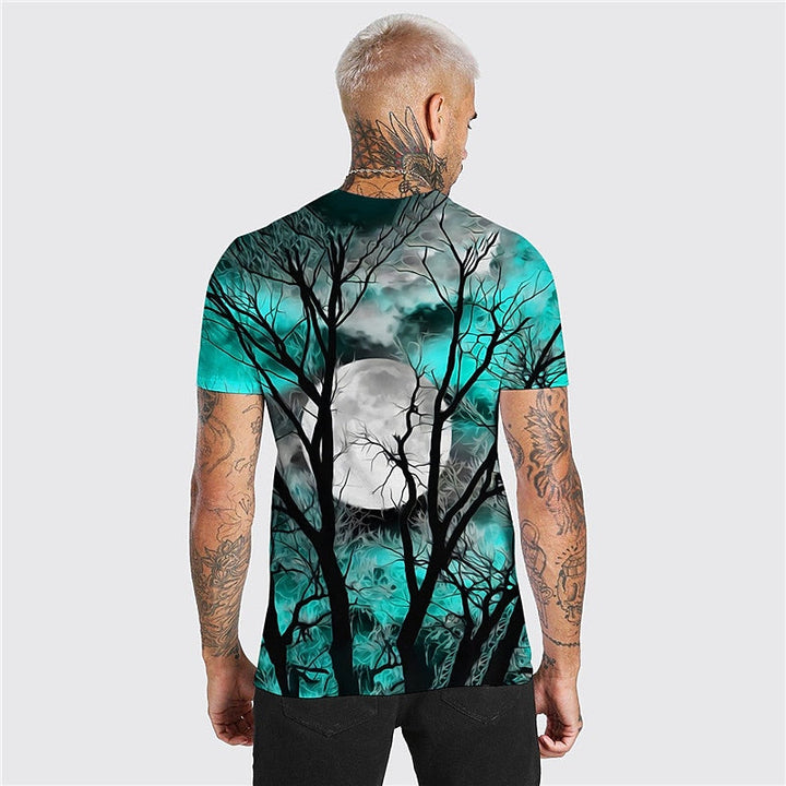 Jonah | Halloween Maan Grafisch Crew Neck T-Shirt