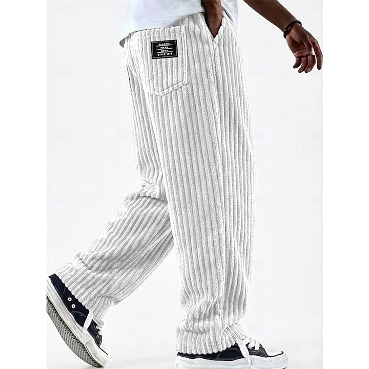 Bradford | Geribbelde Rechte Broek