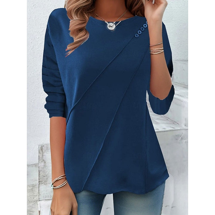 Miranda | Top met Drapé Knopdetails