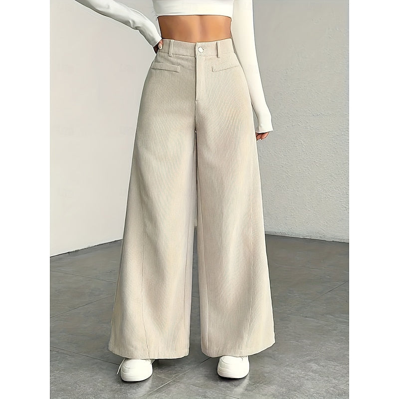 Coralie | Brede-Pijpen Tailored Broek