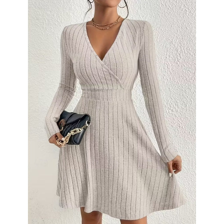 Yvonne | Wrap-Neck A-Lijn Jurk
