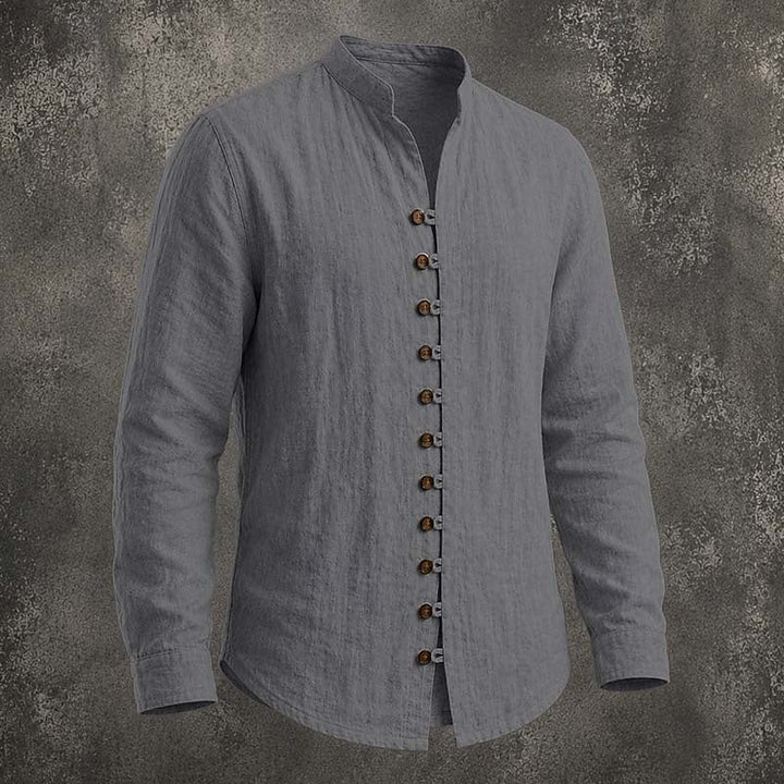 Gregory | Casual Shirt met Bandkraag