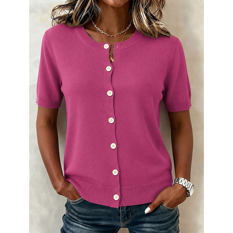 Delia | Knoop-Front Korte Mouw Top