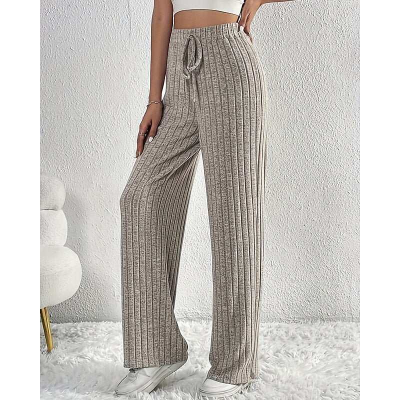 Paige | Brede Pijpen Hoge Taille Broek