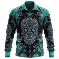 Dario | Halloween Skull Overhemd met Knopen
