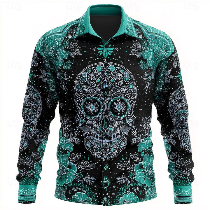 Dario | Halloween Skull Overhemd met Knopen