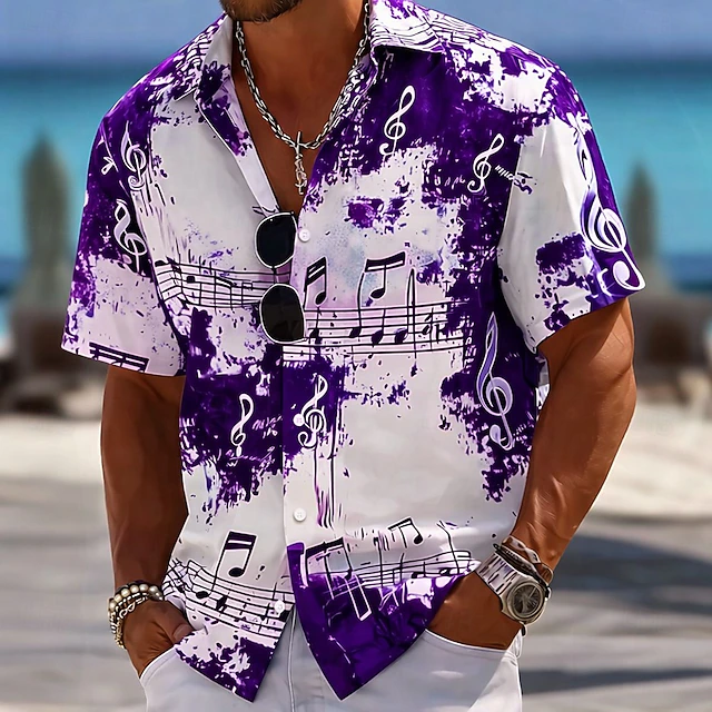 Roland | Artistieke Print Korte Mouwen Shirt