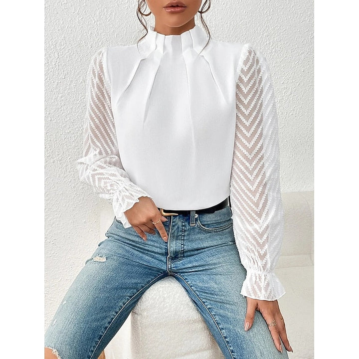 Elspeth | Elegante Hoge Hals Blouse