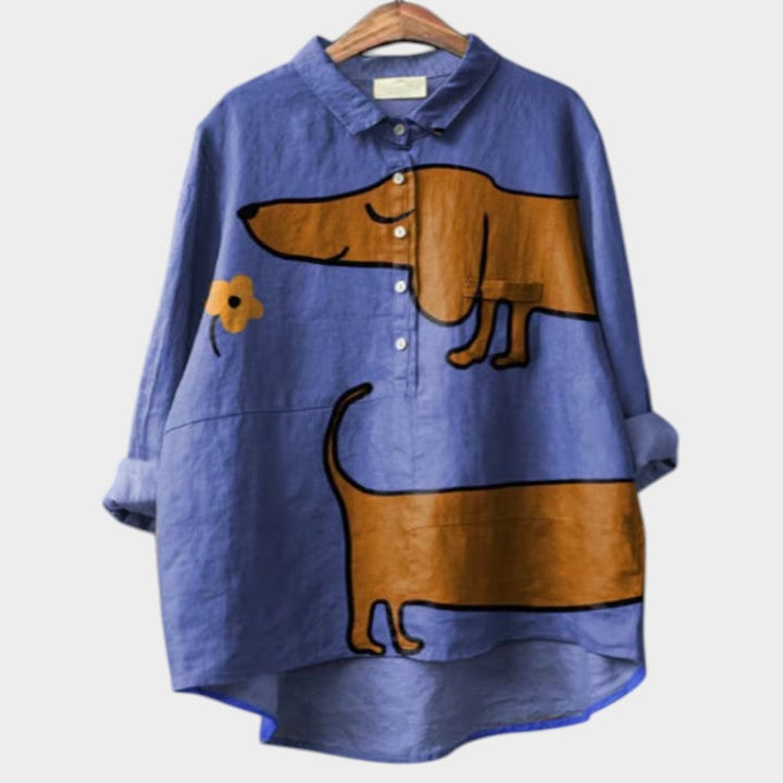 Deanna | Casual Lange Mouwen Gedrukte Blouse