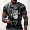 Jonah | Halloween Maan Grafisch Crew Neck T-Shirt