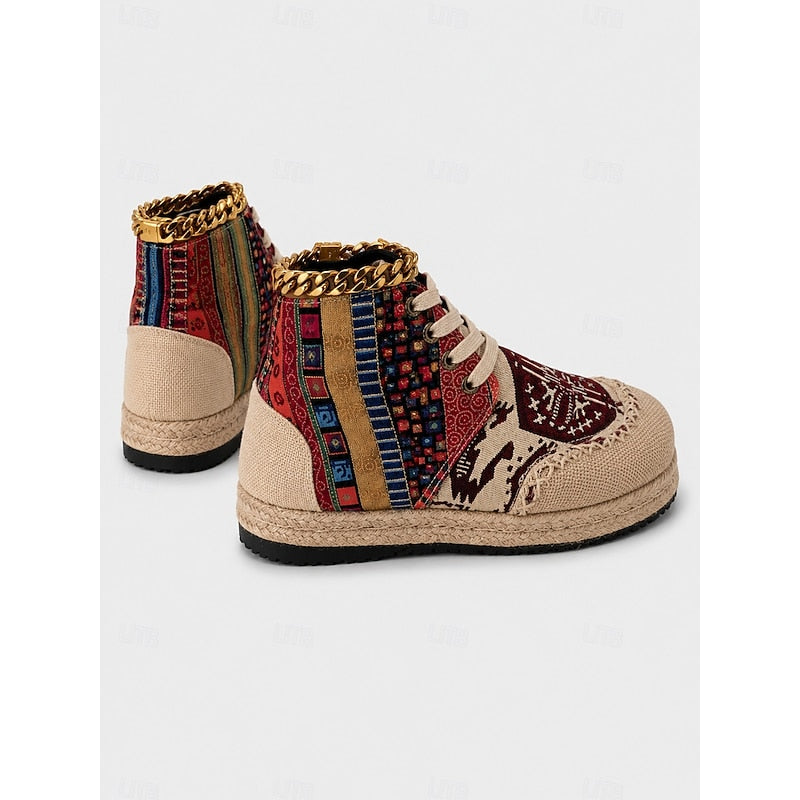Talia | Boho Patroon Hoge Sneakers
