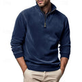 Caleb | Kwart-rits Sweatshirt met Staande Kraag
