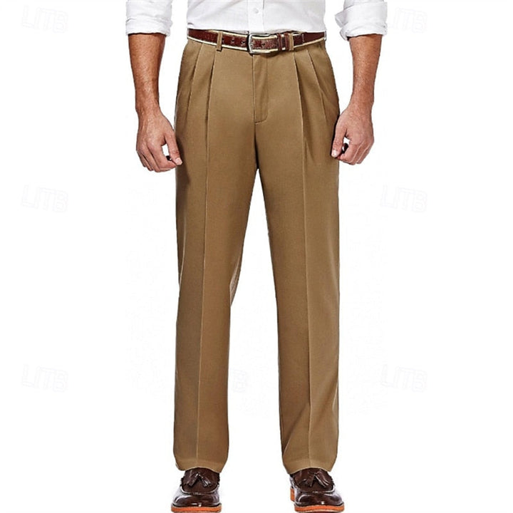 Preston | Plissé Rechte Pantalon