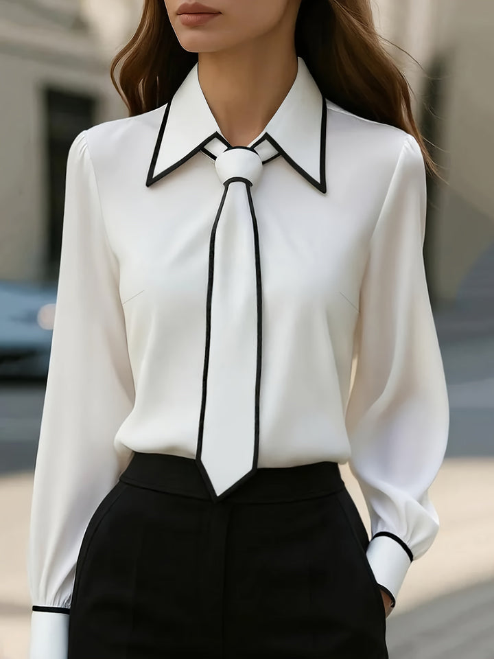 Adelina | Contrast Strik Blouse