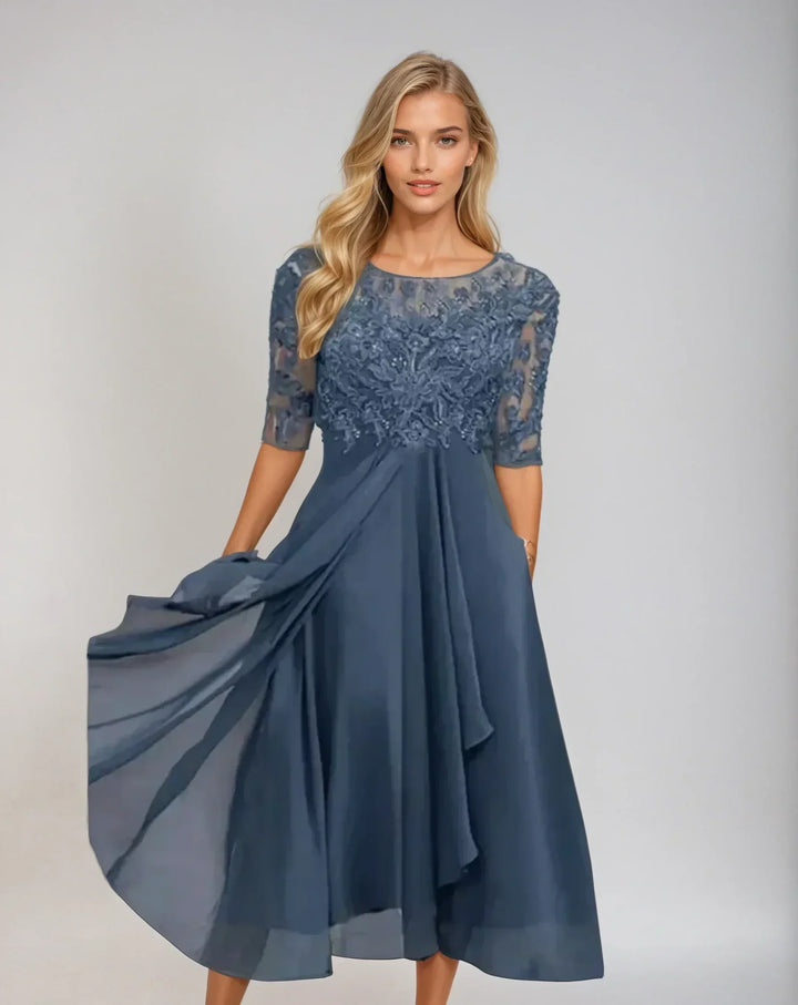 Adelaide | Elegante Kanten Midi Jurk