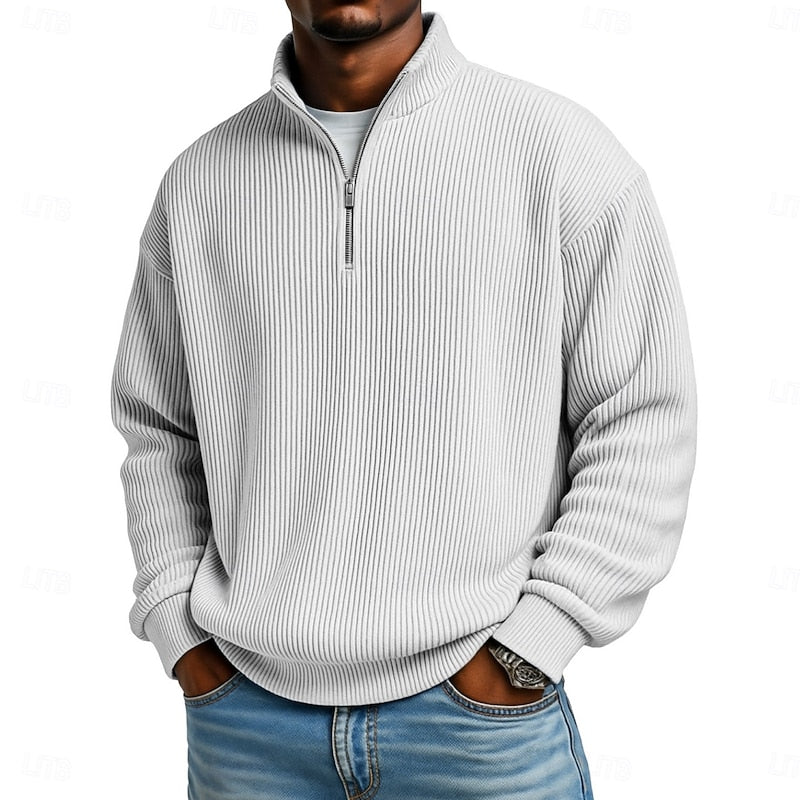 Harlan | Geribbelde Quarter-Zip Pullover