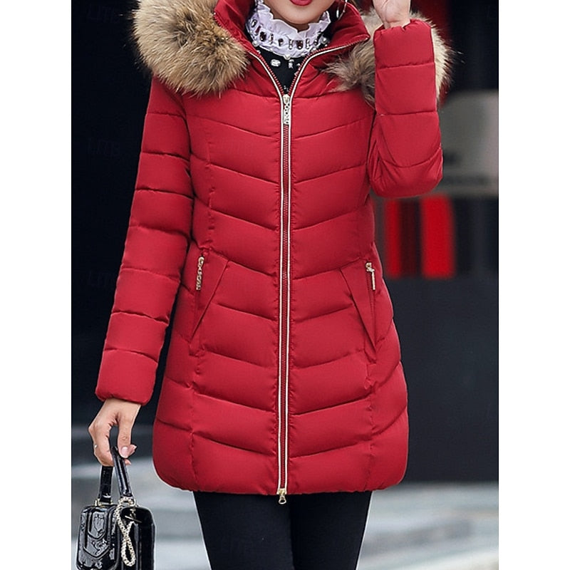 Gwendolyn | Gevoerde Winter Parka met Capuchon